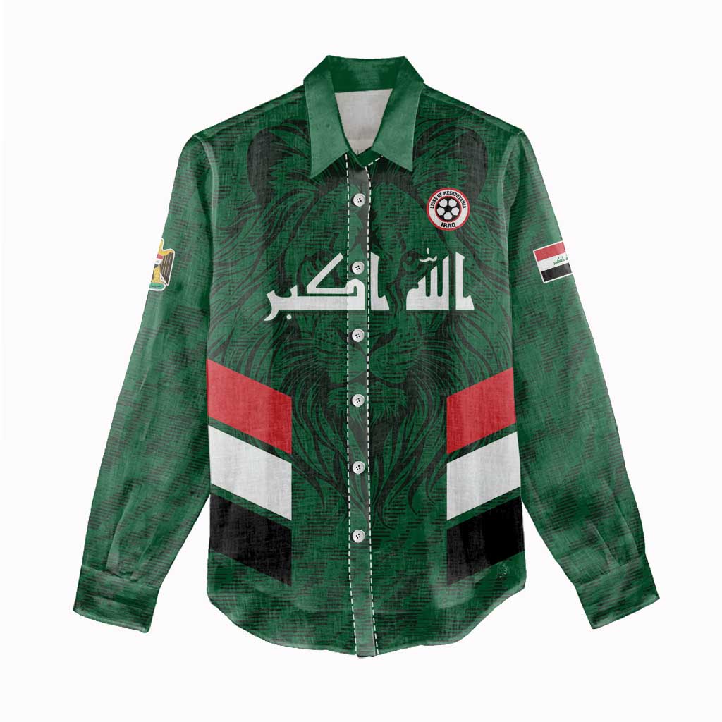 Custom Football 2026 Iraq Women Casual Shirt Go Lions of Mesopotamia
