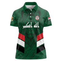 Custom Football 2026 Iraq Women Polo Shirt Go Lions of Mesopotamia