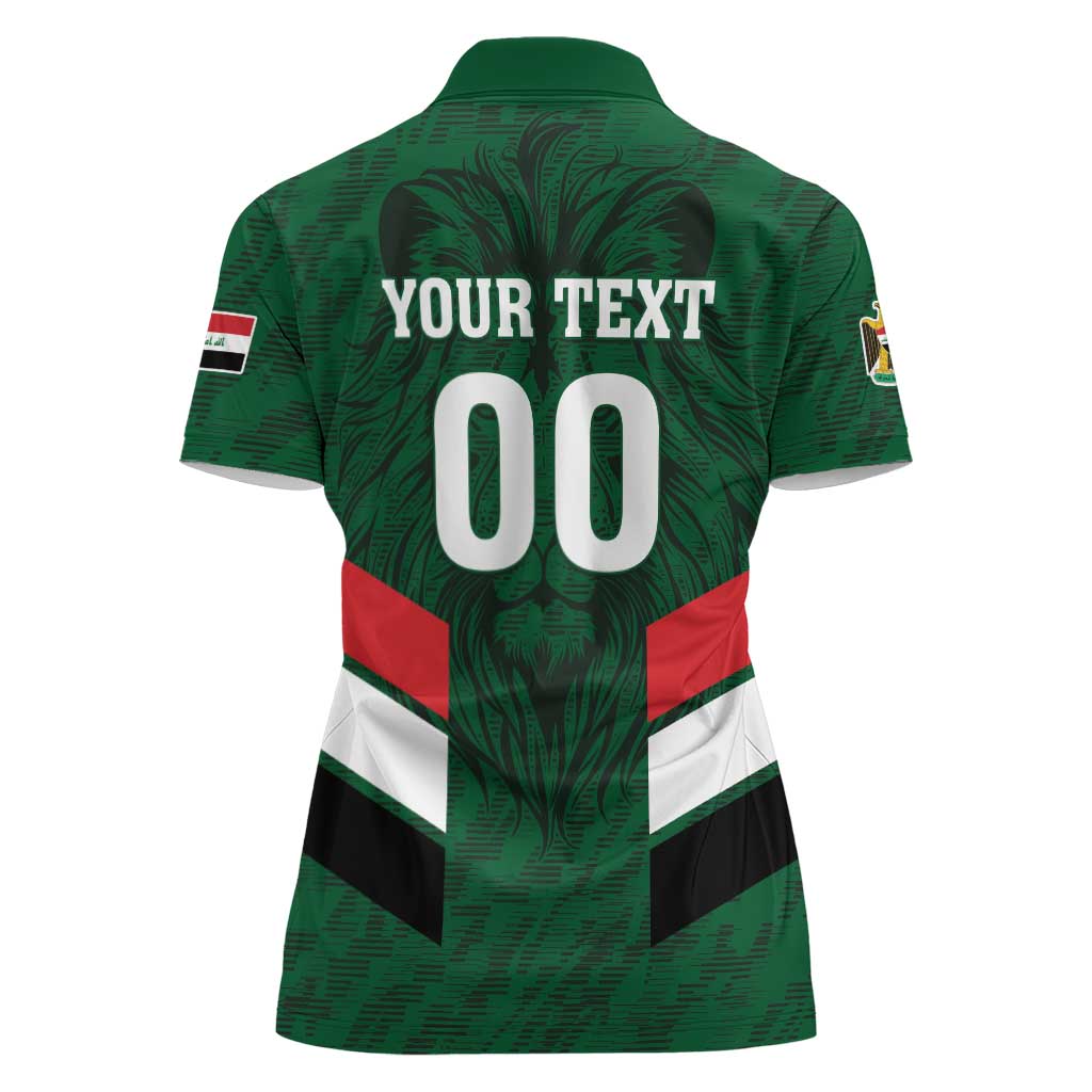 Custom Football 2026 Iraq Women Polo Shirt Go Lions of Mesopotamia