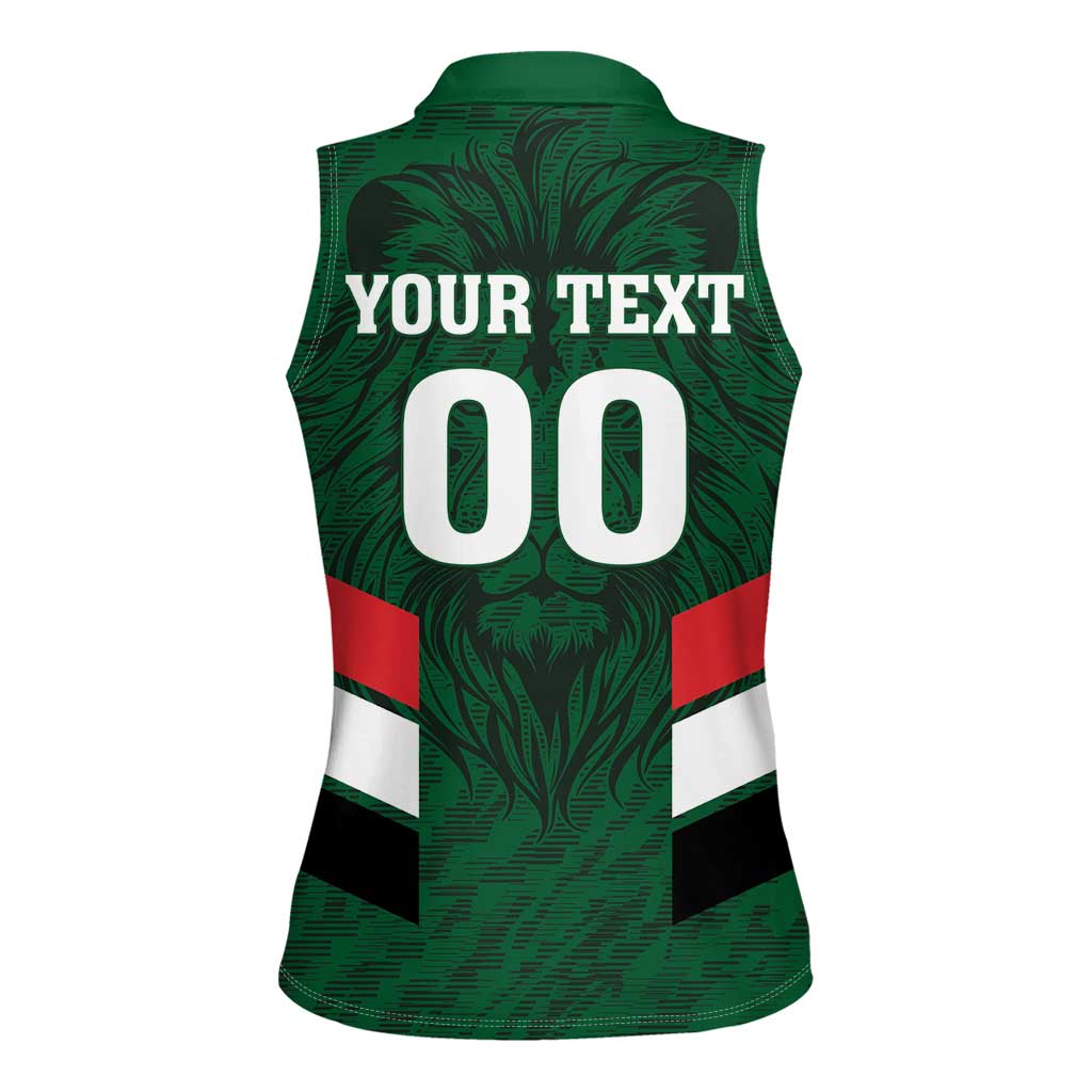 Custom Football 2026 Iraq Women Sleeveless Polo Shirt Go Lions of Mesopotamia