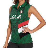 Custom Football 2026 Iraq Women Sleeveless Polo Shirt Go Lions of Mesopotamia