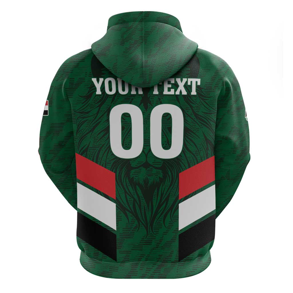 Custom Football 2026 Iraq Zip Hoodie Go Lions of Mesopotamia