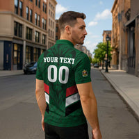 Custom Football 2026 Iraq Zipper Polo Shirt Go Lions of Mesopotamia