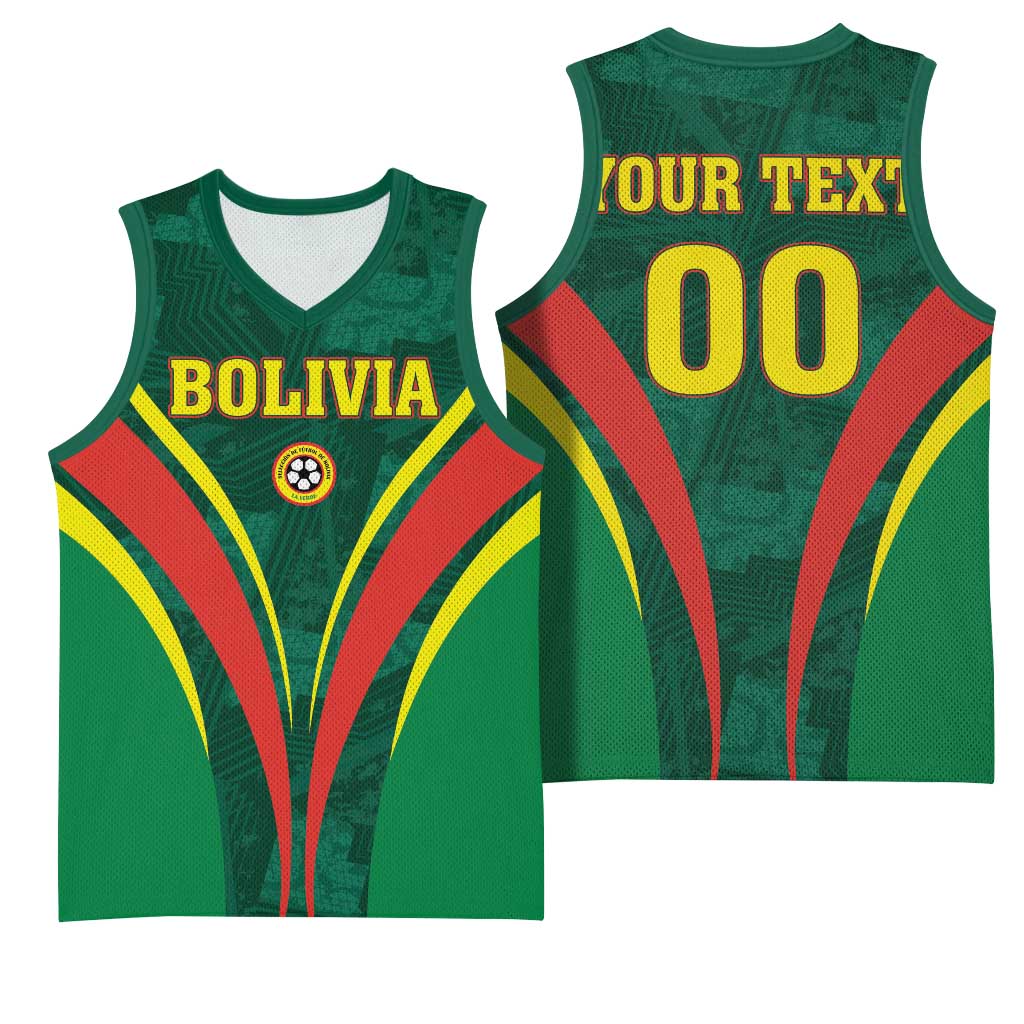 Custom Football 2026 Bolivia Basketball Jersey La Verde Come On