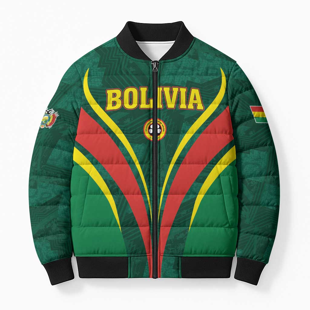 Custom Football 2026 Bolivia Bomber Puffer Jacket La Verde Come On