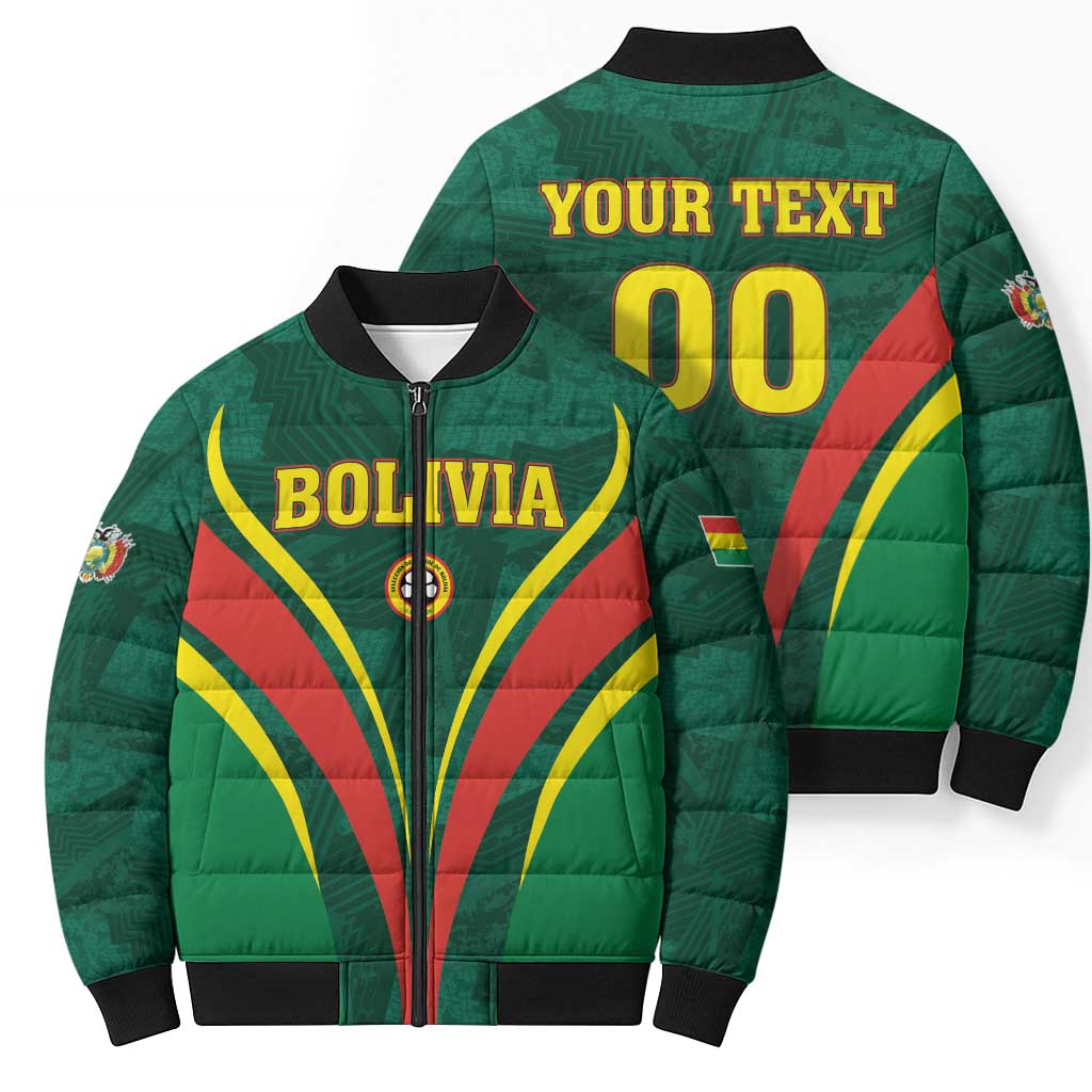 Custom Football 2026 Bolivia Bomber Puffer Jacket La Verde Come On