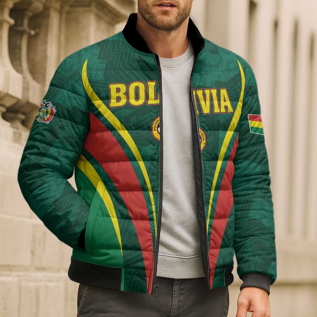 Custom Football 2026 Bolivia Bomber Puffer Jacket La Verde Come On