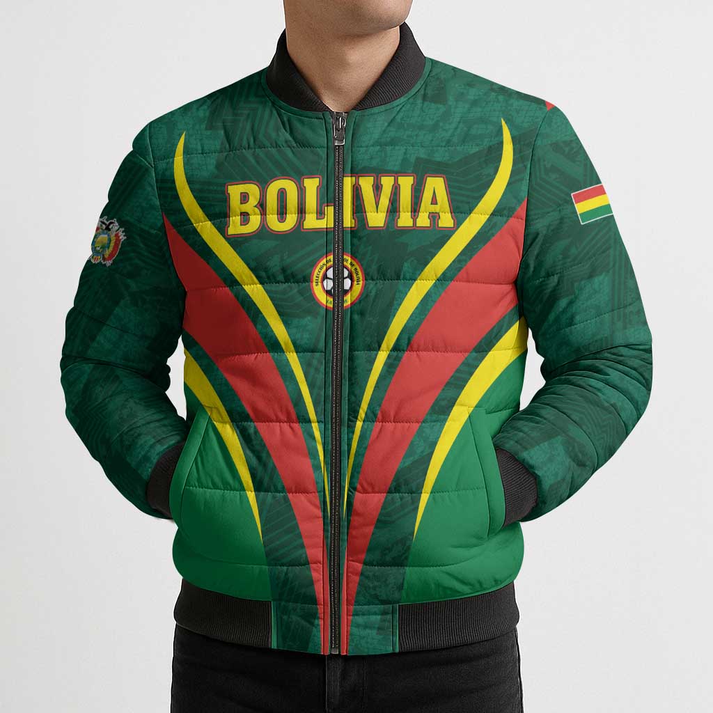 Custom Football 2026 Bolivia Bomber Puffer Jacket La Verde Come On