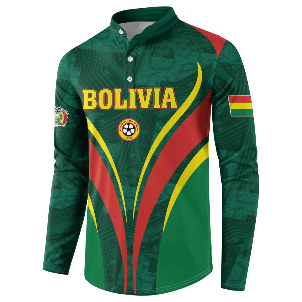 Custom Football 2026 Bolivia Button Sweatshirt La Verde Come On