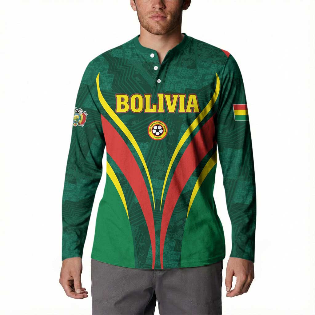 Custom Football 2026 Bolivia Button Sweatshirt La Verde Come On