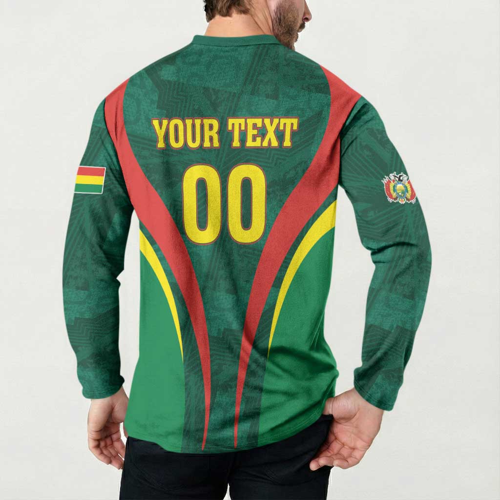 Custom Football 2026 Bolivia Button Sweatshirt La Verde Come On