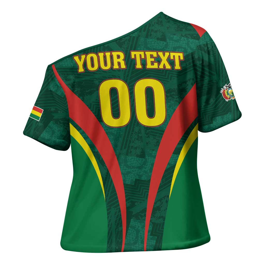 Custom Football 2026 Bolivia Cross Shoulder Shirt La Verde Come On