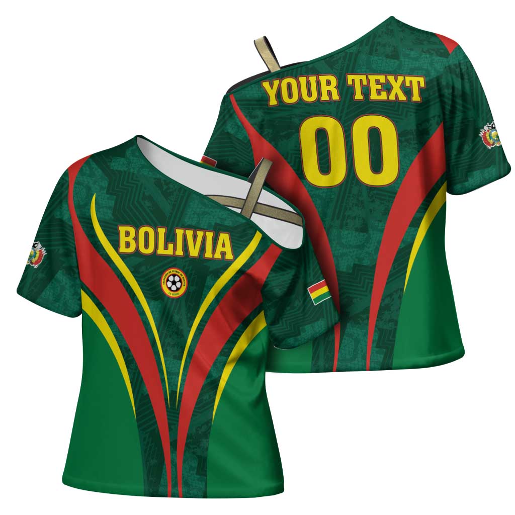 Custom Football 2026 Bolivia Cross Shoulder Shirt La Verde Come On