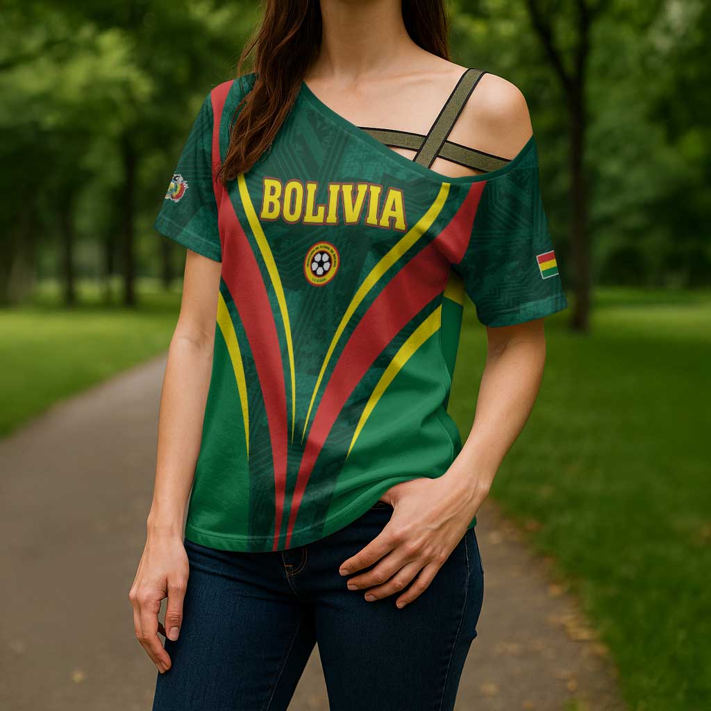 Custom Football 2026 Bolivia Cross Shoulder Shirt La Verde Come On