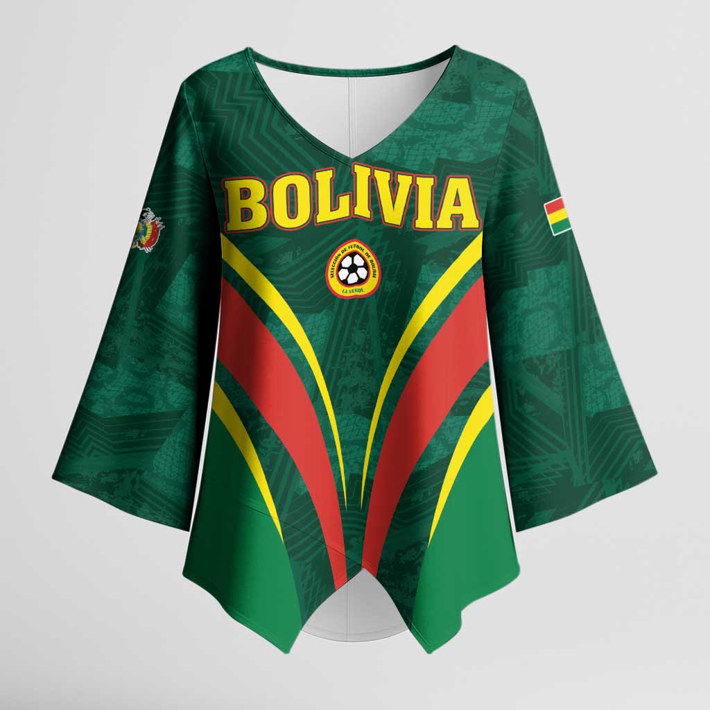 Custom Football 2026 Bolivia Kimono Sleeve Blouse La Verde Come On