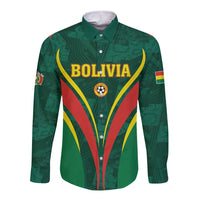 Custom Football 2026 Bolivia Long Sleeve Button Shirt La Verde Come On