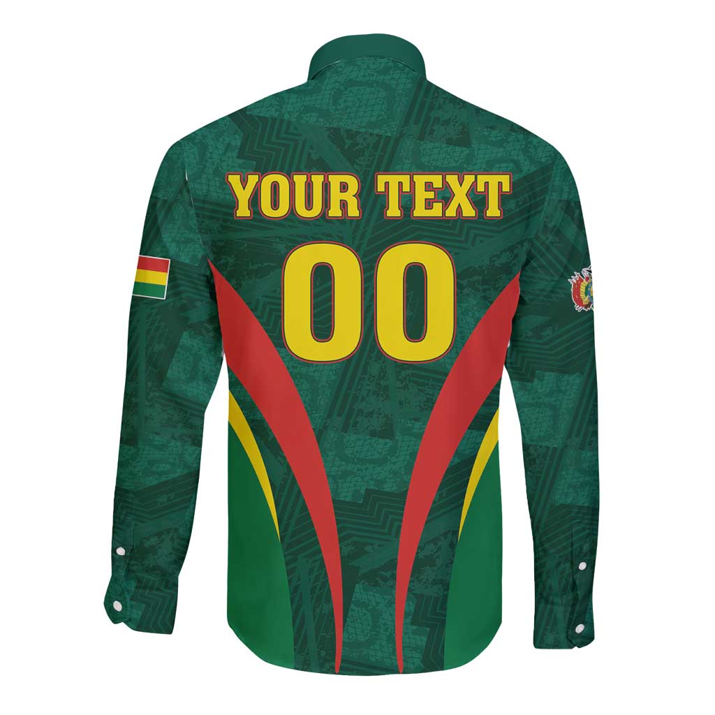 Custom Football 2026 Bolivia Long Sleeve Button Shirt La Verde Come On