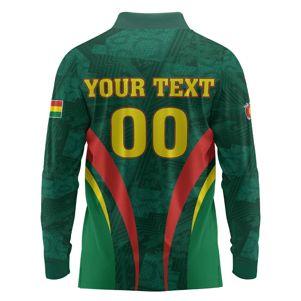 Custom Football 2026 Bolivia Long Sleeve Polo Shirt La Verde Come On