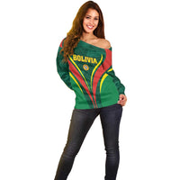 Custom Football 2026 Bolivia Off Shoulder Sweater La Verde Come On
