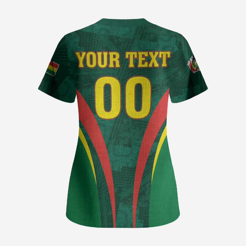 Custom Football 2026 Bolivia Scrub Top La Verde Come On