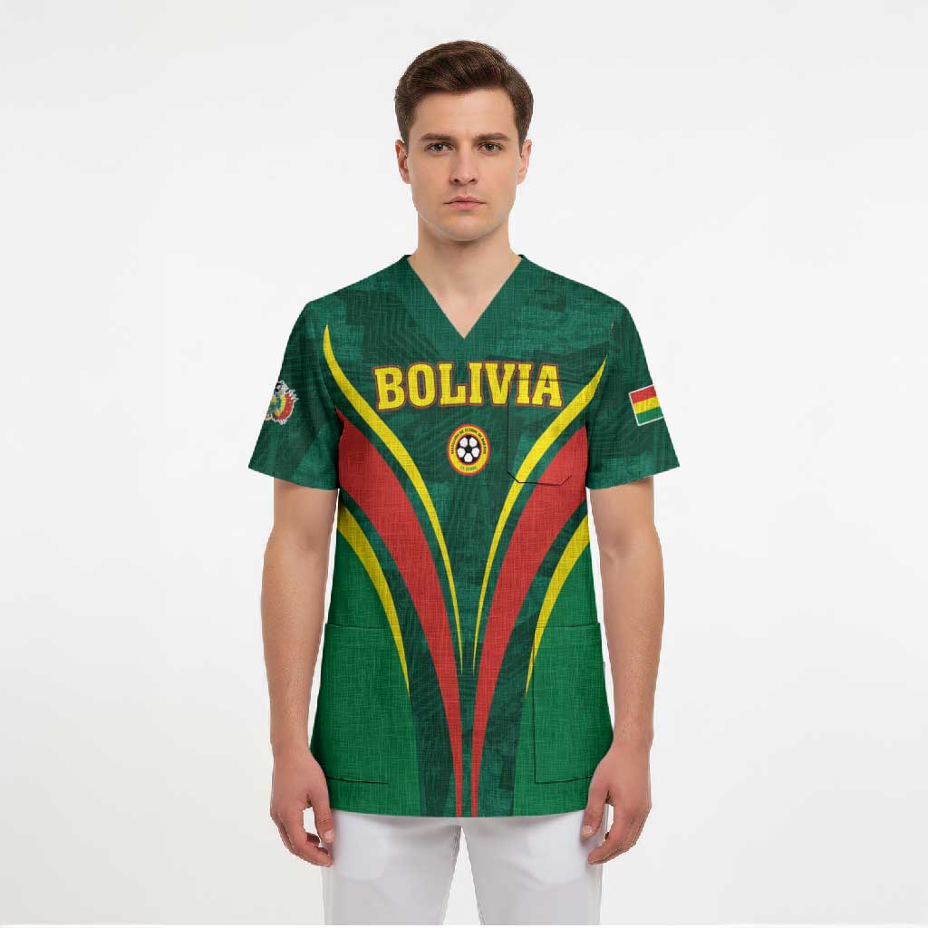 Custom Football 2026 Bolivia Scrub Top La Verde Come On