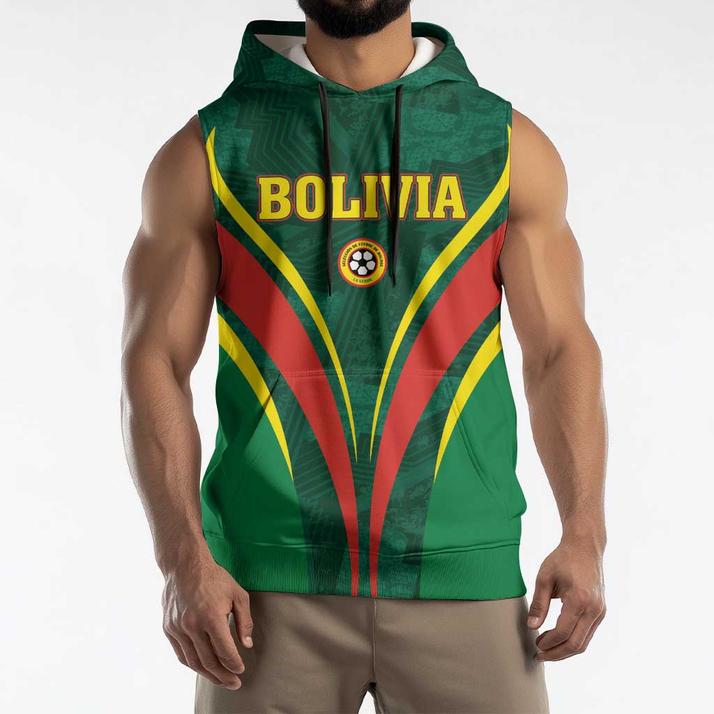 Custom Football 2026 Bolivia Sleeveless Hoodie La Verde Come On