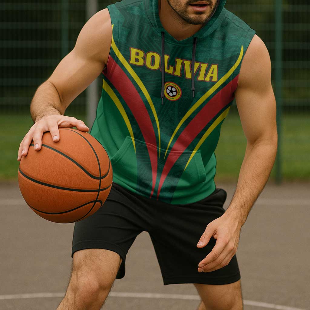 Custom Football 2026 Bolivia Sleeveless Hoodie La Verde Come On