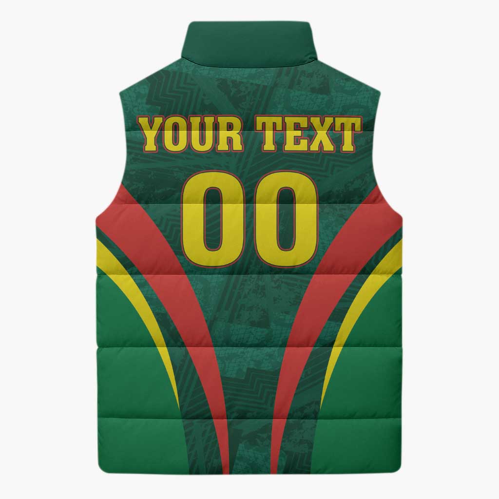 Custom Football 2026 Bolivia Sleeveless Puffer Jacket La Verde Come On