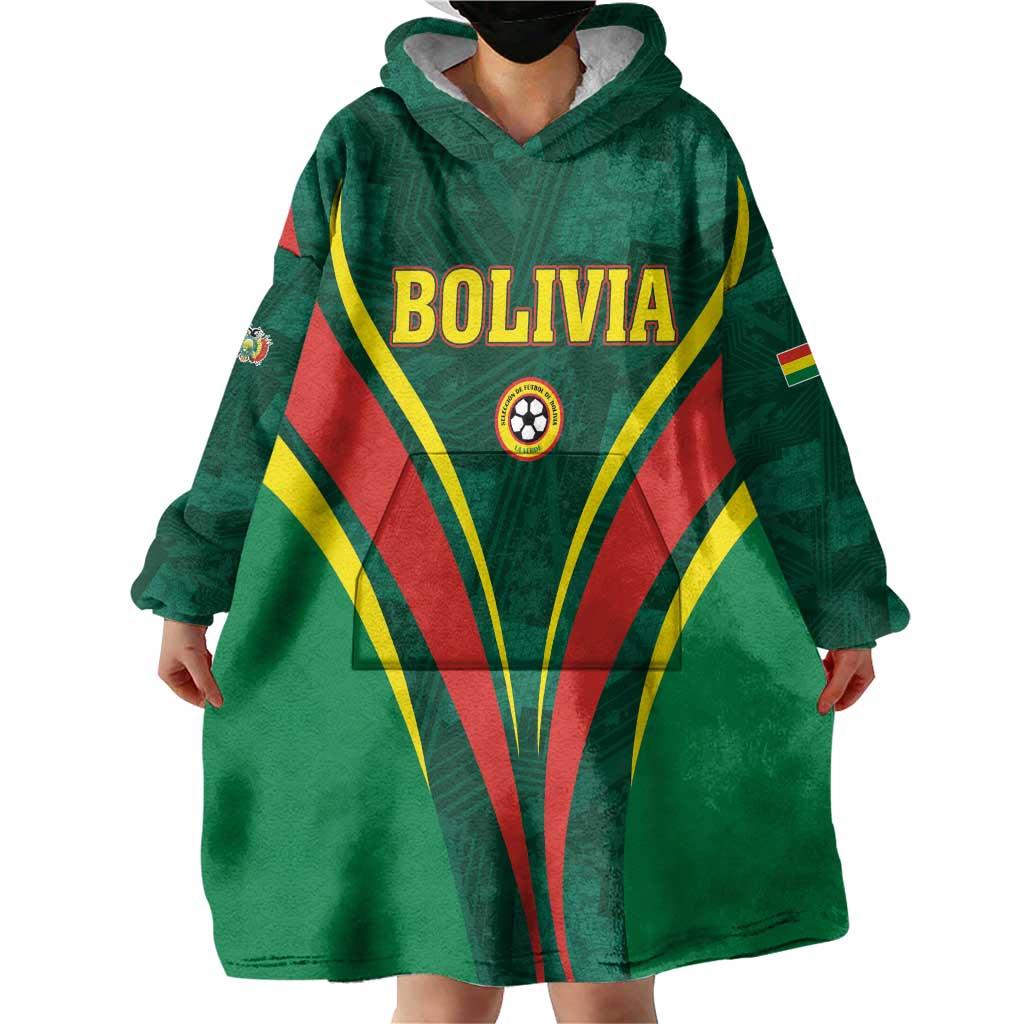 Custom Football 2026 Bolivia Wearable Blanket Hoodie La Verde Come On