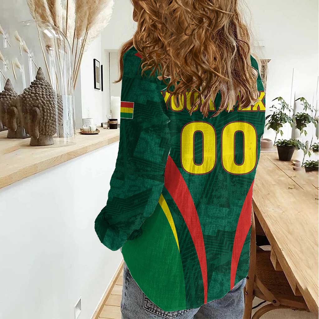 Custom Football 2026 Bolivia Women Casual Shirt La Verde Come On