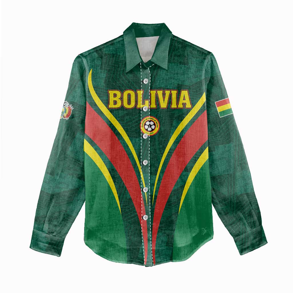 Custom Football 2026 Bolivia Women Casual Shirt La Verde Come On