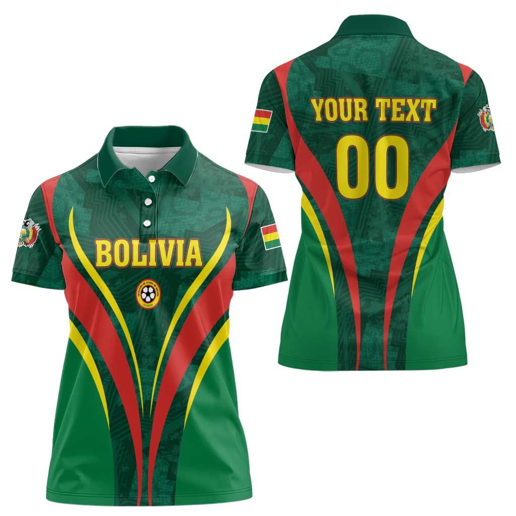 Custom Football 2026 Bolivia Women Polo Shirt La Verde Come On