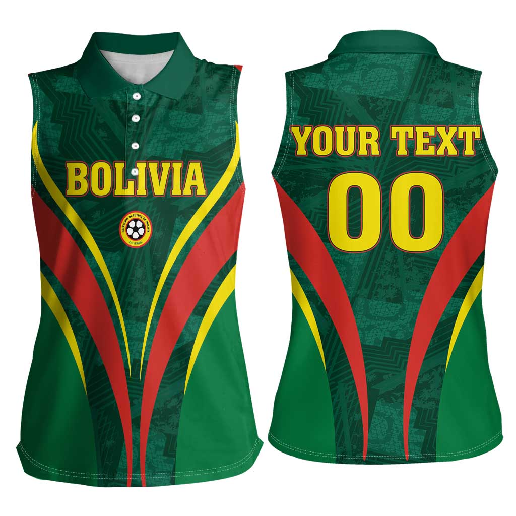 Custom Football 2026 Bolivia Women Sleeveless Polo Shirt La Verde Come On