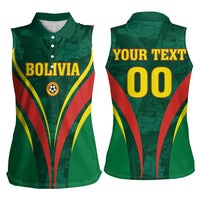Custom Football 2026 Bolivia Women Sleeveless Polo Shirt La Verde Come On