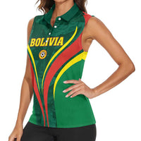 Custom Football 2026 Bolivia Women Sleeveless Polo Shirt La Verde Come On