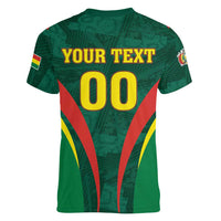 Custom Football 2026 Bolivia Women V-Neck T-Shirt La Verde Come On