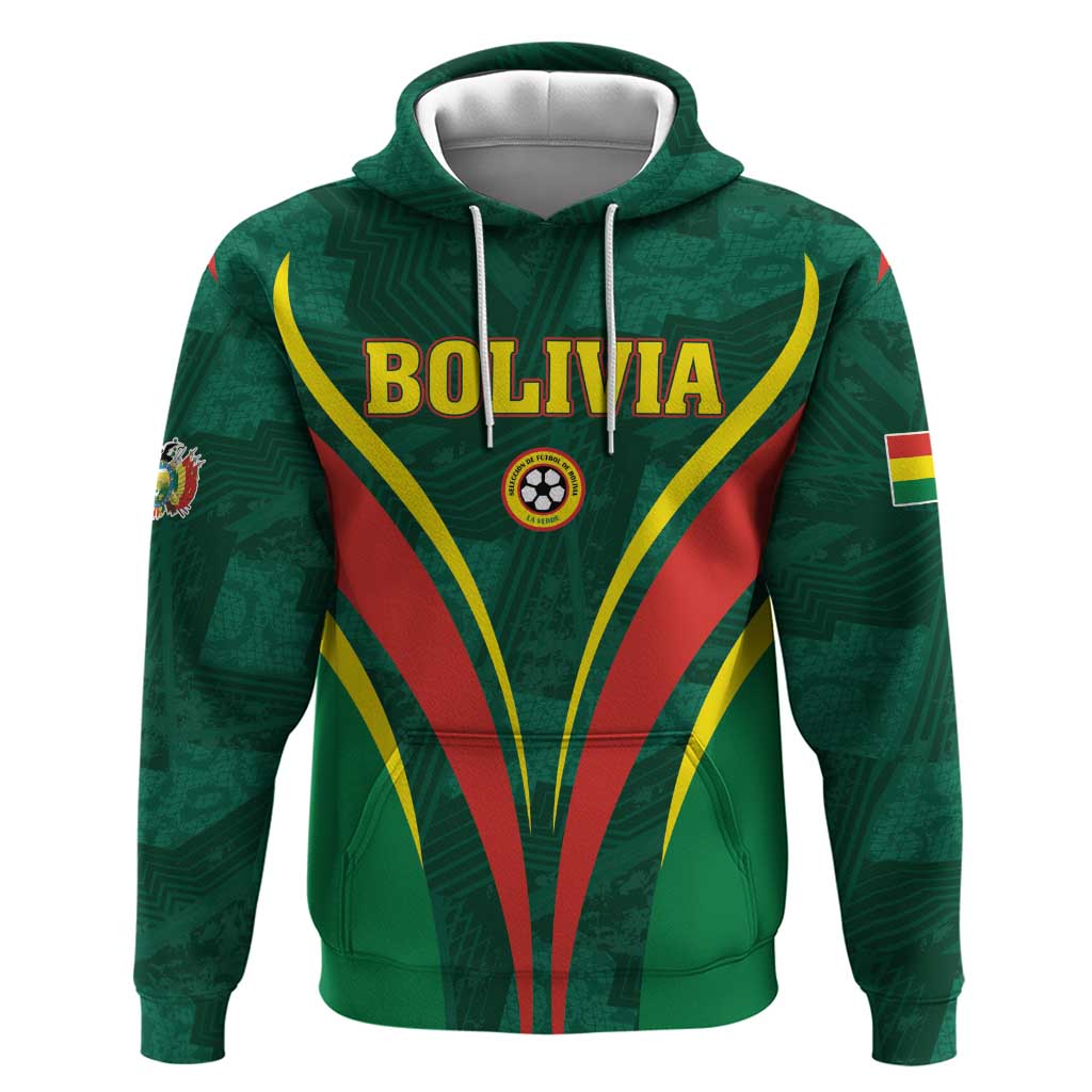 Custom Football 2026 Bolivia Zip Hoodie La Verde Come On