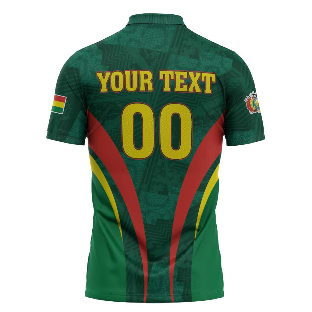 Custom Football 2026 Bolivia Zipper Polo Shirt La Verde Come On