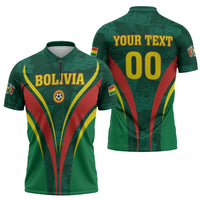 Custom Football 2026 Bolivia Zipper Polo Shirt La Verde Come On