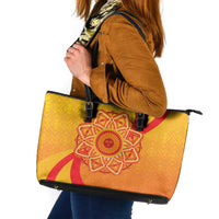 Inti Raymi Leather Tote Bag Inca Empire Spirit
