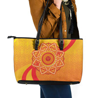 Inti Raymi Leather Tote Bag Inca Empire Spirit