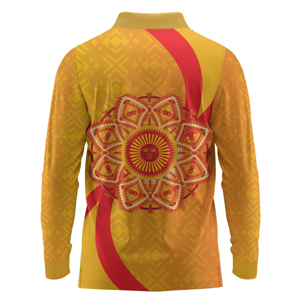 Inti Raymi Long Sleeve Polo Shirt Inca Empire Spirit