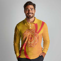 Inti Raymi Long Sleeve Polo Shirt Inca Empire Spirit