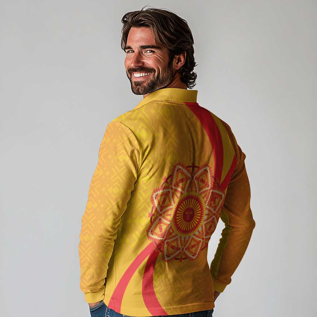 Inti Raymi Long Sleeve Polo Shirt Inca Empire Spirit