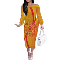 Inti Raymi Off The Shoulder Long Sleeve Dress Inca Empire Spirit