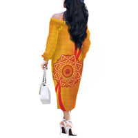 Inti Raymi Off The Shoulder Long Sleeve Dress Inca Empire Spirit