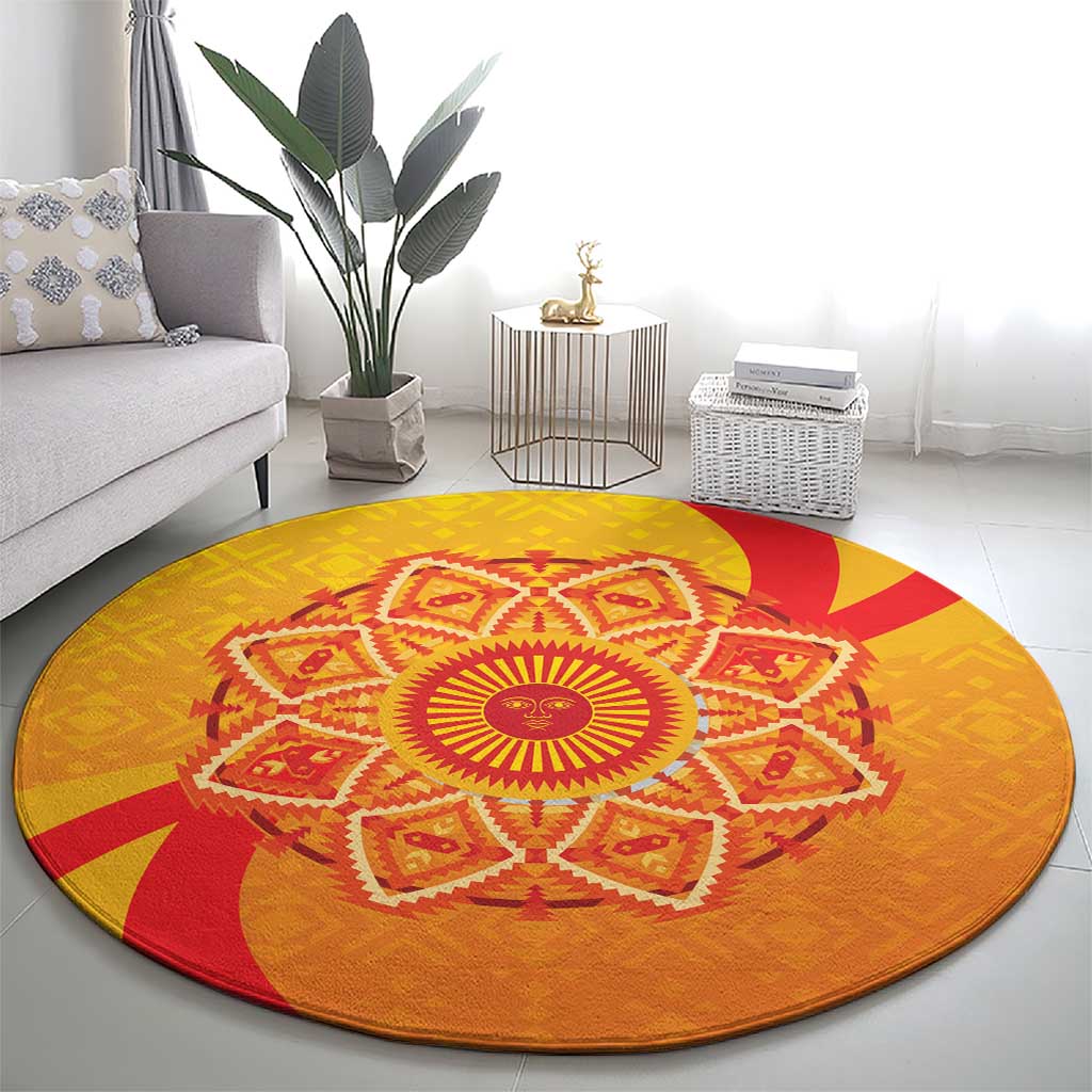 Inti Raymi Round Carpet Inca Empire Spirit