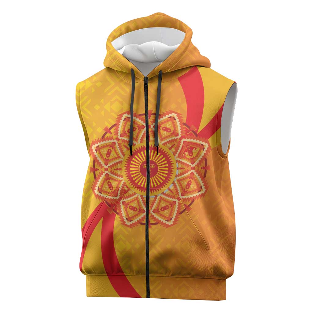 Inti Raymi Sleeveless Zip Hoodie Inca Empire Spirit