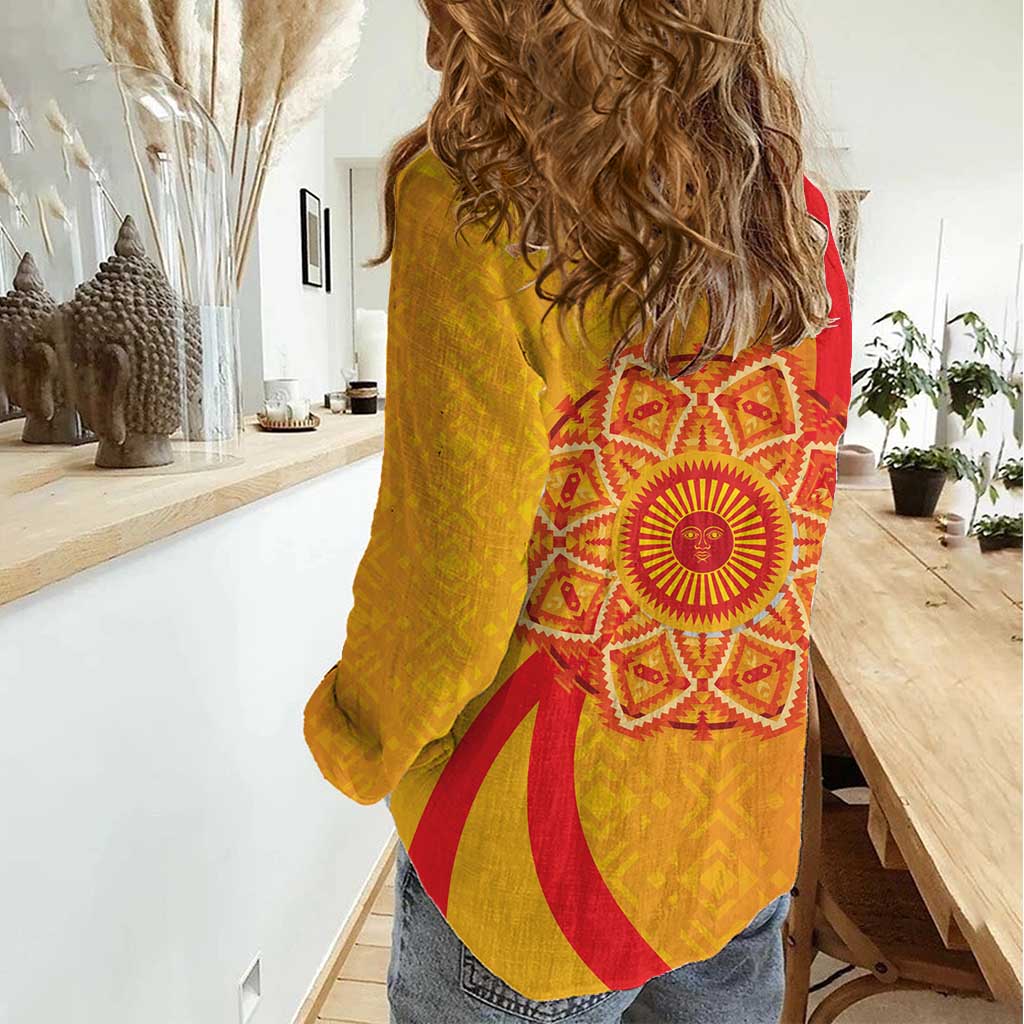 Inti Raymi Women Casual Shirt Inca Empire Spirit