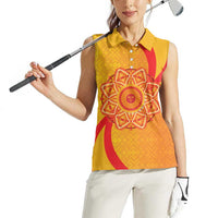Inti Raymi Women Sleeveless Polo Shirt Inca Empire Spirit